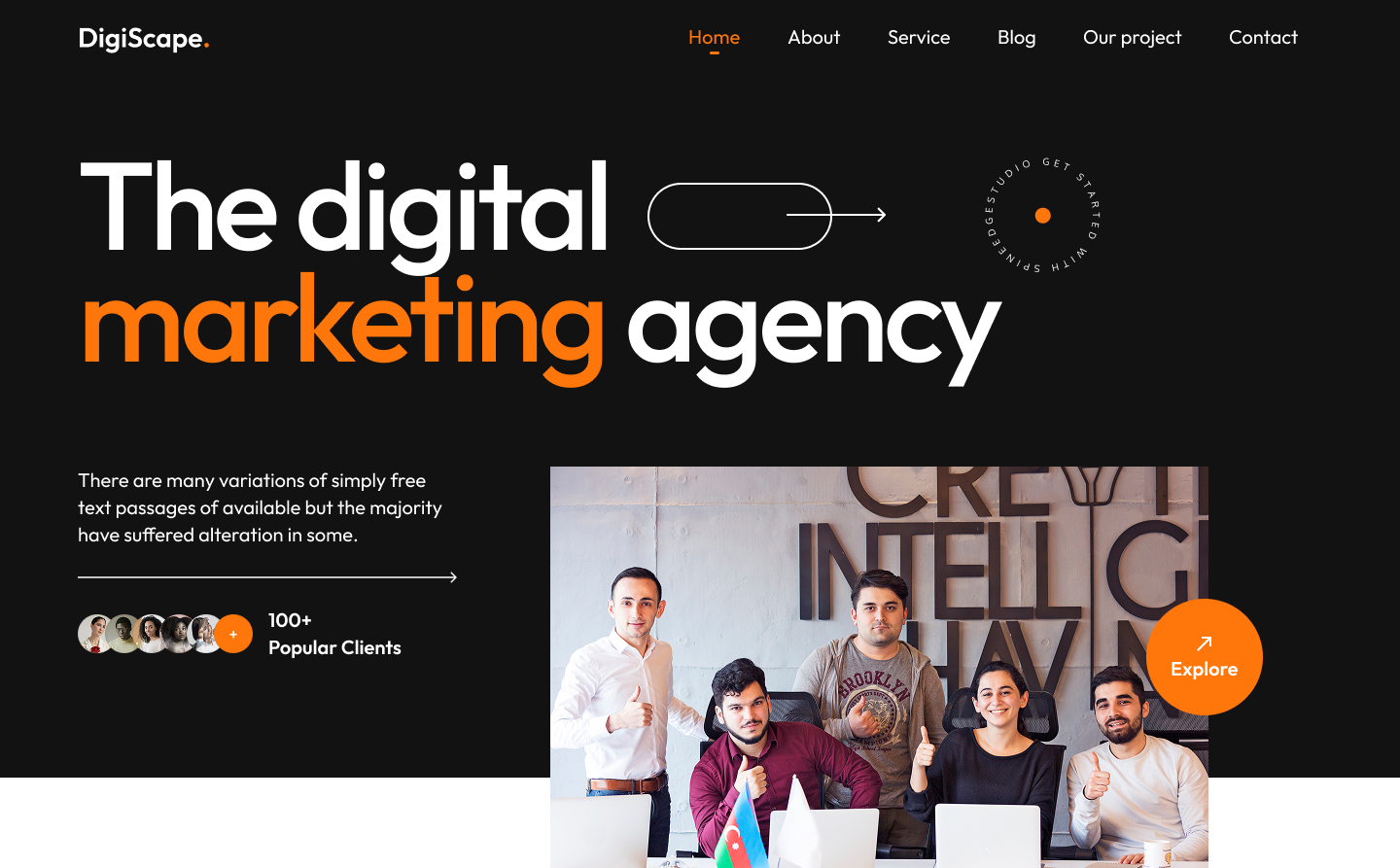 Pulse marketing services gradient hero